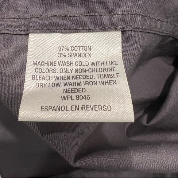 Alfani Dark Gray Slim Fit Stretch Button Down Shirt - Picture 6 of 7